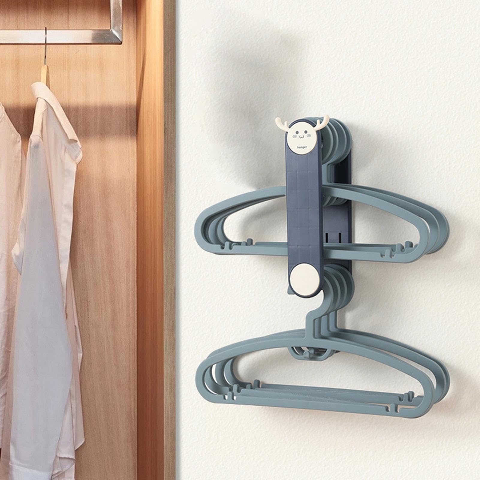 Einziehbarer Kleiderbgel-Aufbewahrung, Wand-Kleiderbgel, platzsparend,  elchfrmig, selbstklebend fr Schrnke : Amazon.de: Kche, Haushalt & Wohnen