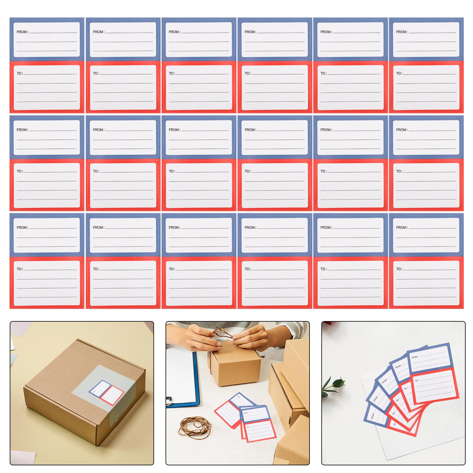 LALAFINA 150pezzi Etichette Adesive Per Spedizione Adesivi Per Indirizzi Su Buste e Pacchi Facili Da Scrivere Resistente e Sicuro Per Mailing e Resi