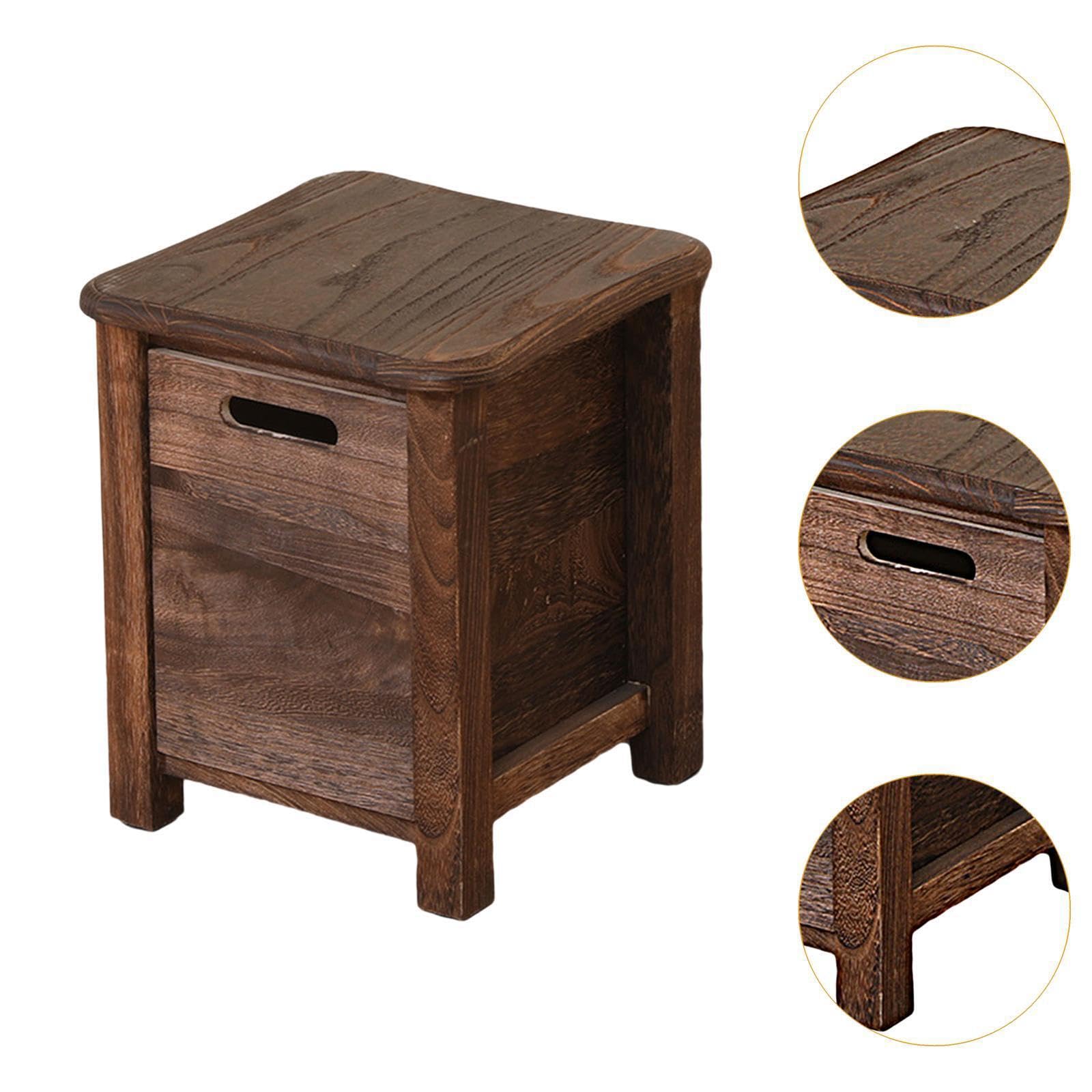 Taburete Redondeado para Cambiar Zapatos, pequeño Taburete de para | con almacenamiento, versátil para cualquier habitación. Mueble estable para cambiar zapatos, oficina, apartamento,