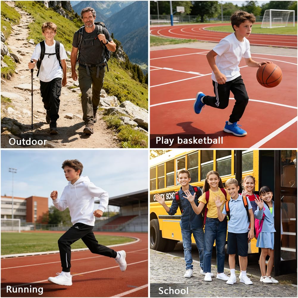 Pantalones para Niño, Pantalones Deportivos Casuales Niño, Pantalones de Pierna Recta de Cintura Elástica, Dos Bolsillos