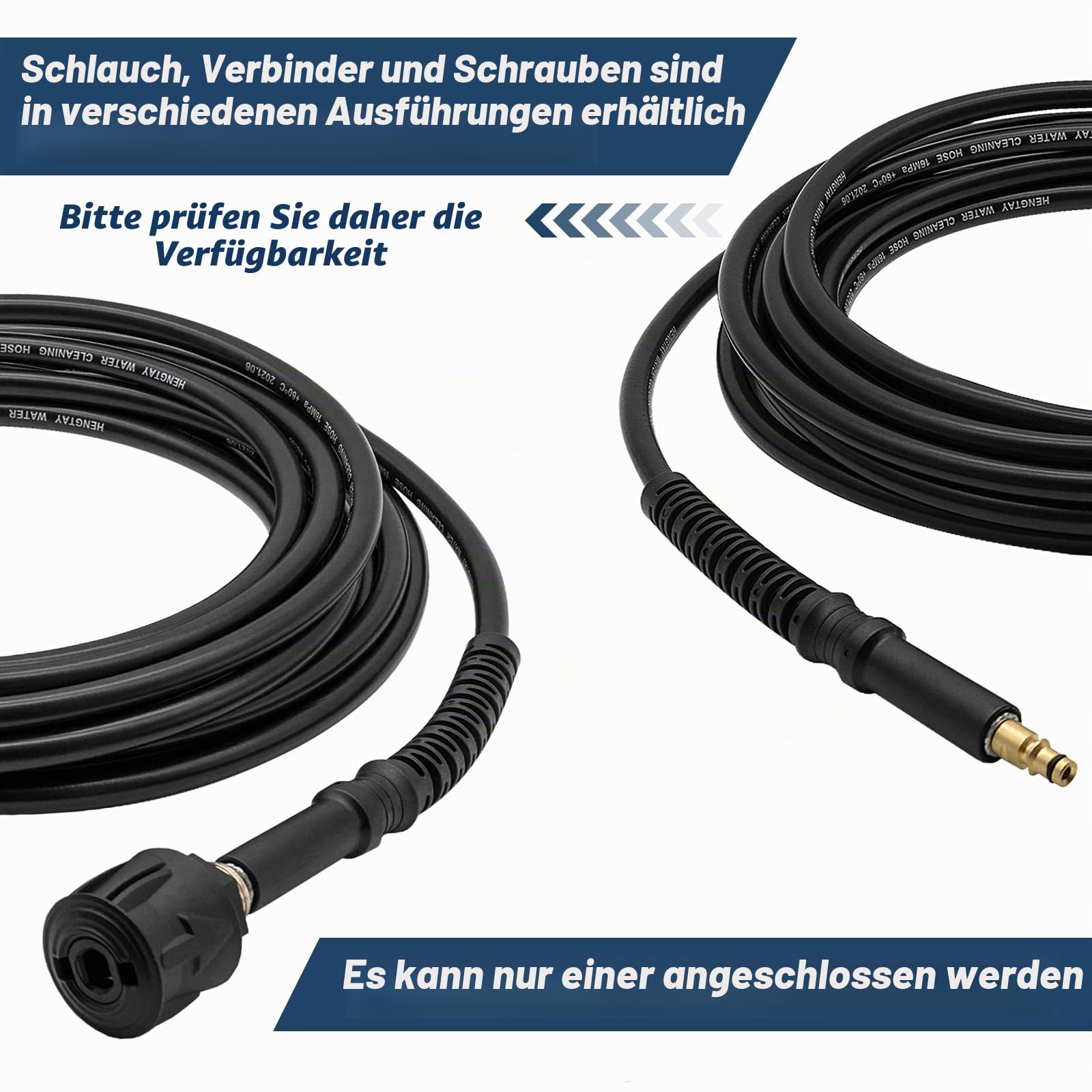 10m Hochdruckschlauch für Kärcher - Quick-Connect-Anschlüsse, Kompatibel mit Kärcher K2, K3, K4, K5, K6, K7