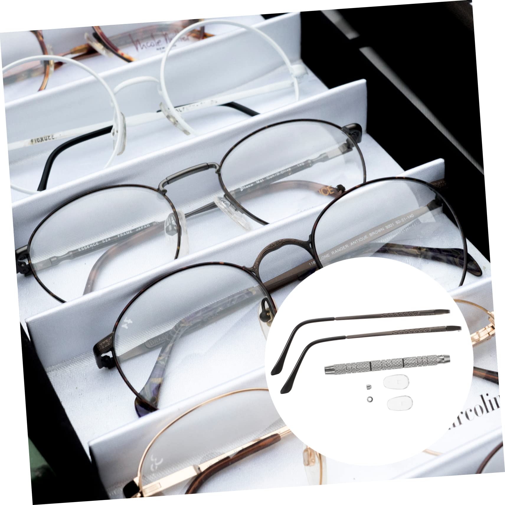 FOMIYES 5 Juegos De Gafas Gafas De Reemplazo De Gafas De Repuesto Kit De Gafas Kit De Reparación Gafas Gafas De Sol Brazos Gafas De Sol Gafas Destornillador