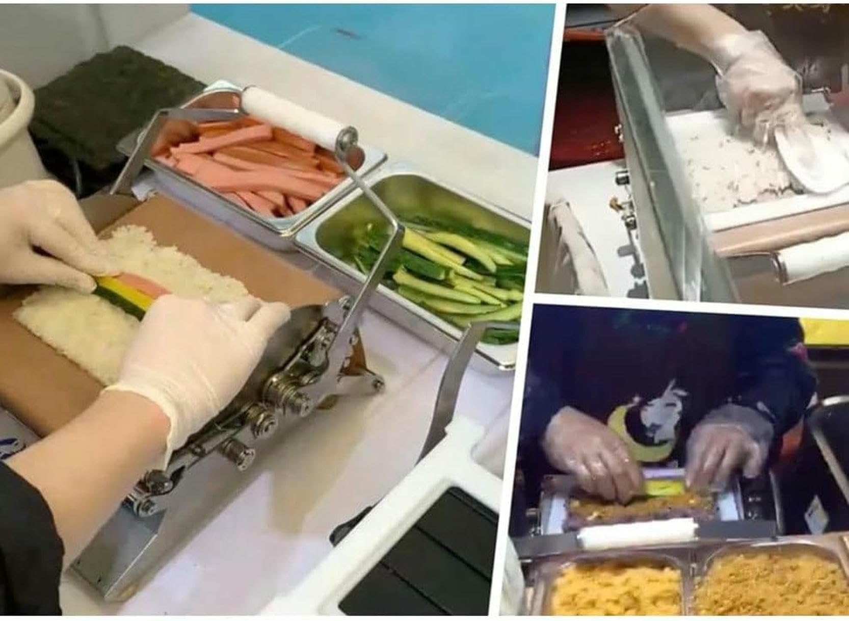 Kit de moule de rouleau de riz, outil professionnel de fabrication de sushis, emballage de boules de riz aux algues, coupe-sushi rond commercial