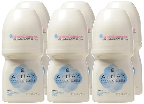 Miniatura 2 de Almay Anti-Perspirant  Desodorante Piel sensible Roll-On Libre de fragancia 17 oz paquete de 6