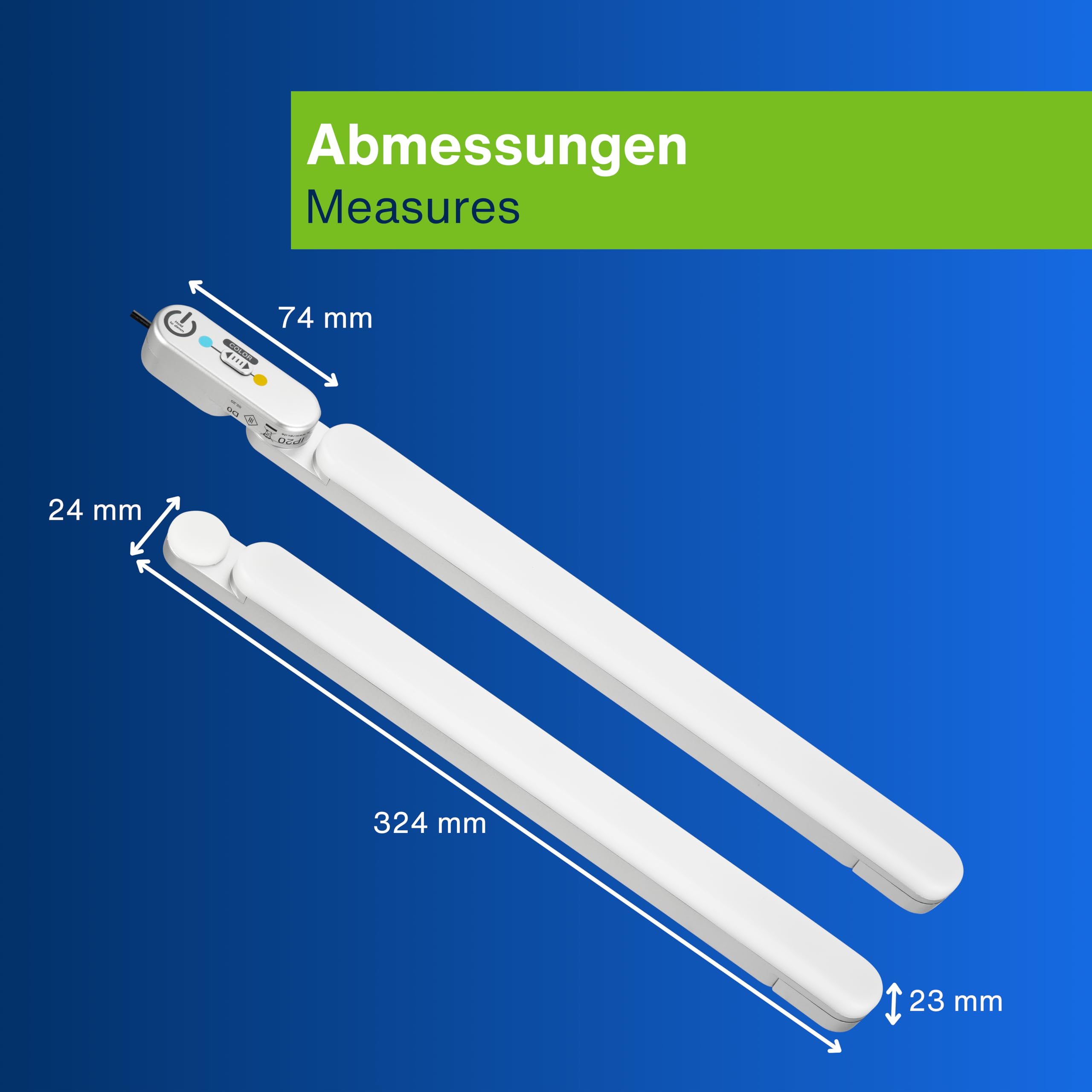 REV FlexLight - Striscia LED da Cucina espandibile, Lampada da Incasso a LED, Moderna, Pieghevole, 240°, Colore: Argento