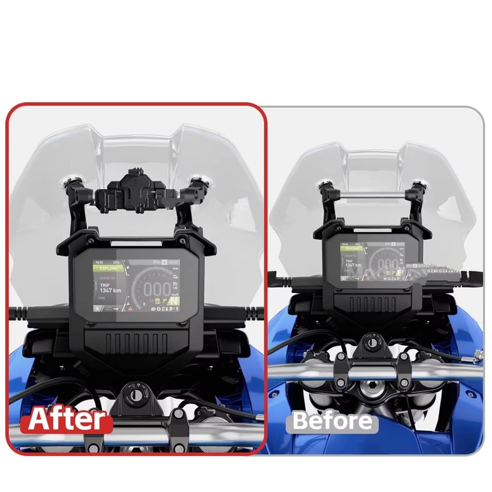 Supporto Navigatore Moto Per Aprilia Per TUAREG 660 Per Tuareg660 2022 2023 2024 Staffa Supporto Telefono Moto Navigazione GPS Antiurto