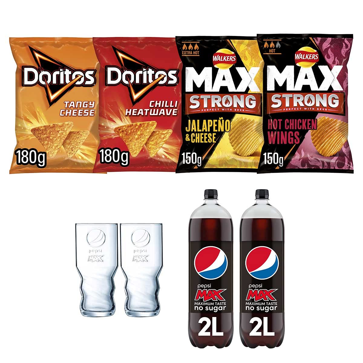 Buy Doritos Walkers Crisps & Pepsi Max Football Drinks & Snacks Box