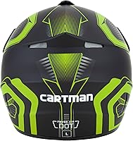 Vista 3 de CARTMAN Adult Full Face Motorcycle Helmet, DOT Approved Dirt Bike Helmet, Matte Black and Red for Offroad, ATV, and Motocross