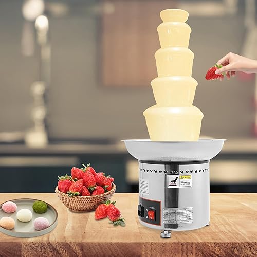 Miniatura 7 de Máquina de fuente de chocolate, 300 W, 110 V, 5 niveles, máquina eléctrica de fuente de chocolate, máquina de fusión de queso digital con cepillos