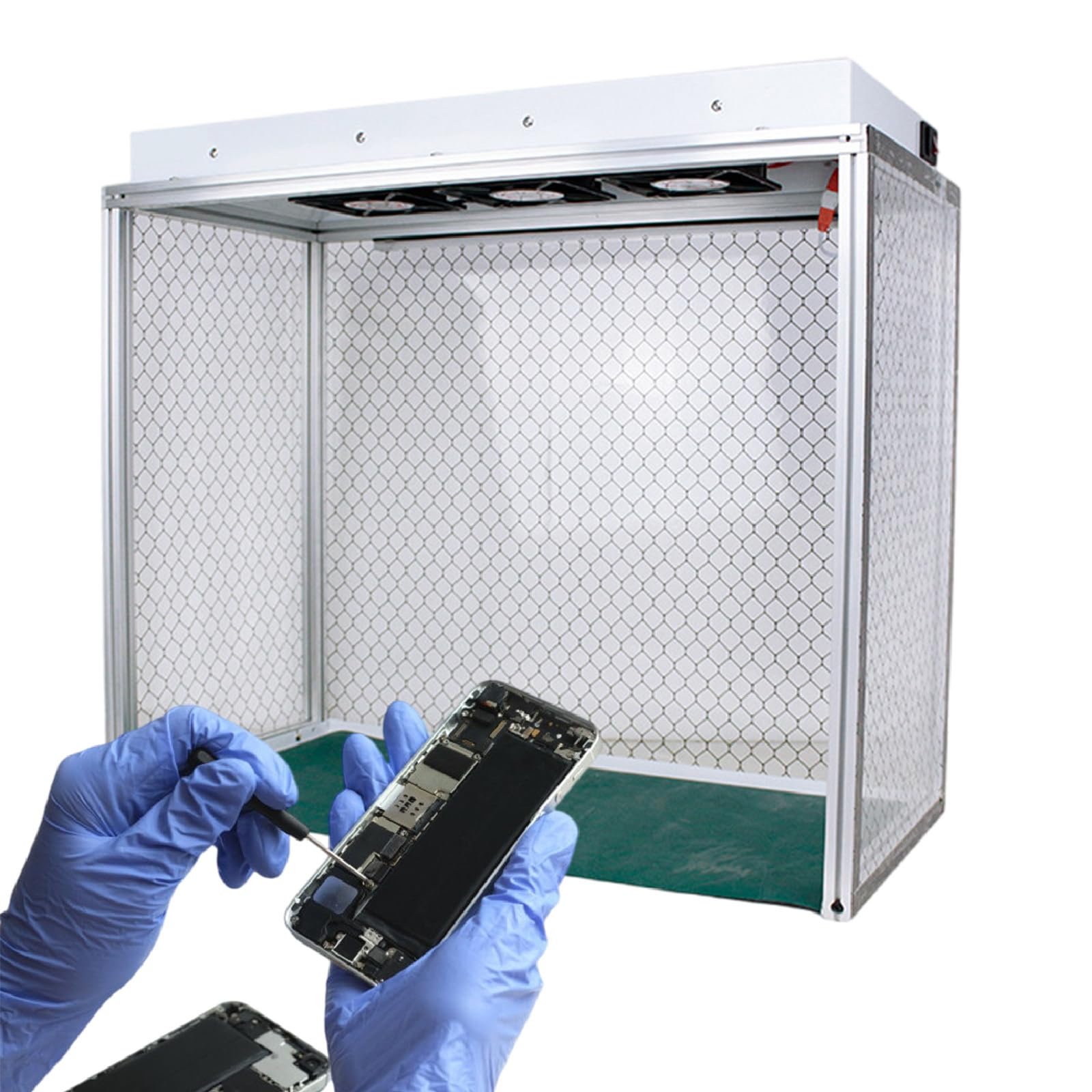 Tragbare Vertikale Laminar Flow Haube, Arbeitsstation mit Sauberluftstrom und HEPA-Filter für Labor, Verwendung für LCD-Bildschirmreparatur/Workshop/Staubfreies Arbeiten,110V