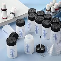 Vista 7 de Mumufy 120 botellas de pintura de retoque con cepillo y tapa, botella vacía de retoque con bolas de mezcla, capacidad de líquido de 2 onzas