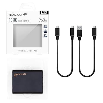 Amazon | Team USB3.1（Gen1）対応 外付けポータブルSSD 480GB