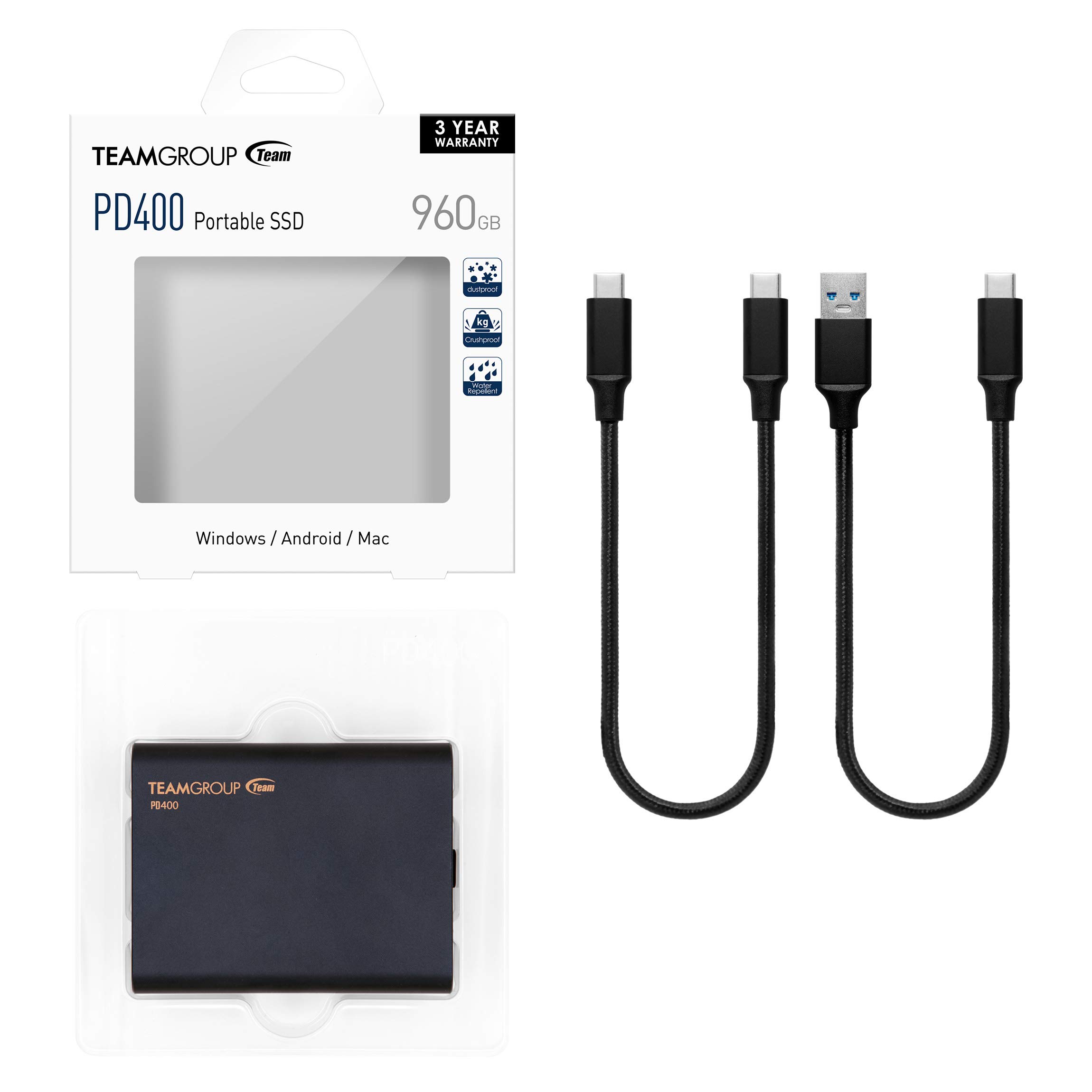 Amazon | Team USB3.1（Gen1）対応 外付けポータブルSSD 480GB ...