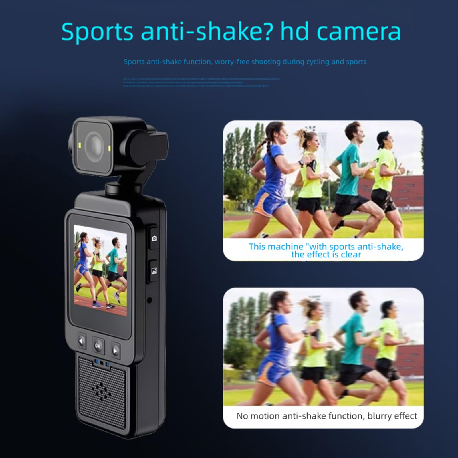 4K-Körperkamera, HD-WLAN, 180 Grad Drehbares Objektiv, Handkamera mit 1,3-Zoll-HD-Bildschirm, LED-Licht, APP für Outdoor-Sportreisen