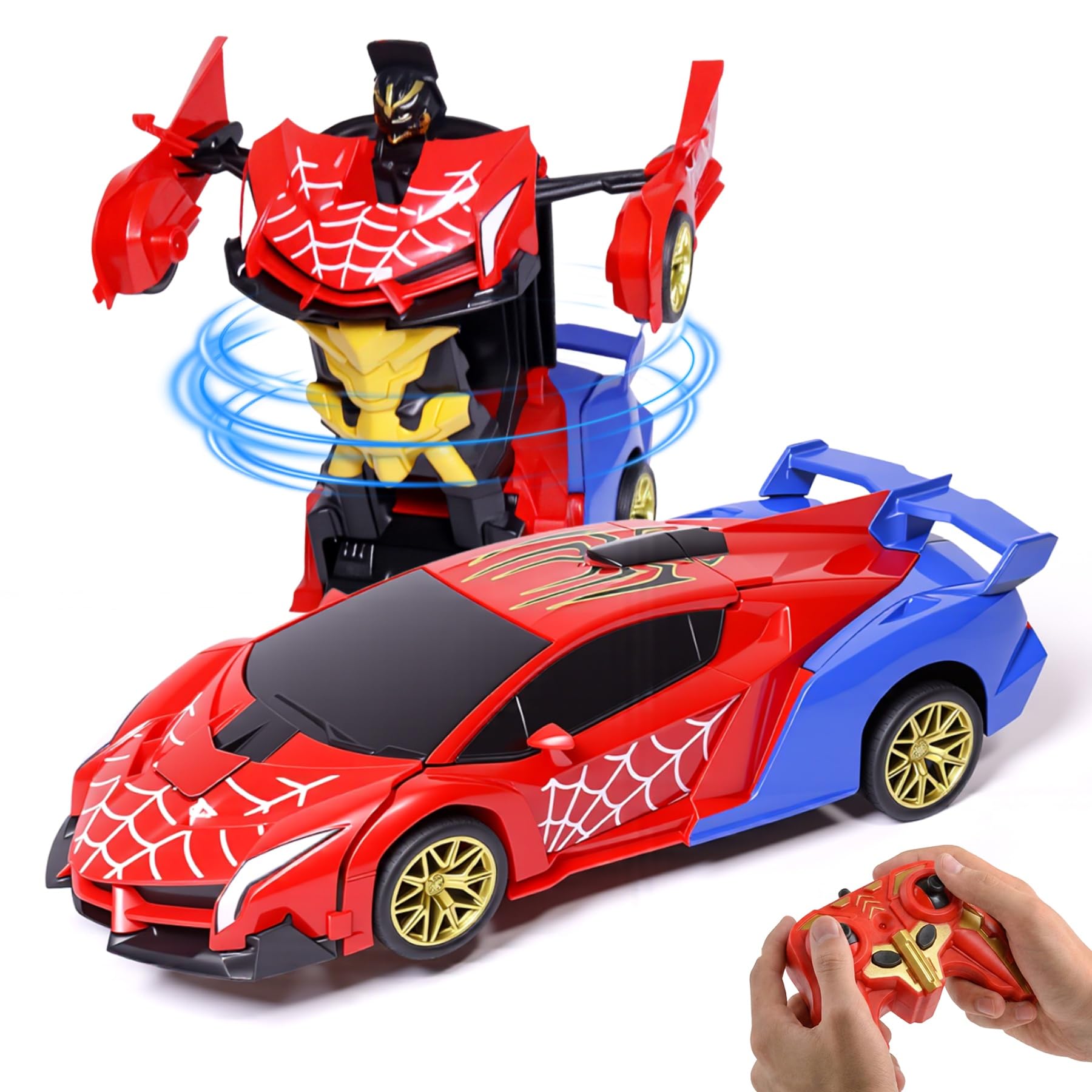 Innovakids Spider Transforming RC Car 2.4GHz Remote Control Stunt Robot Car
