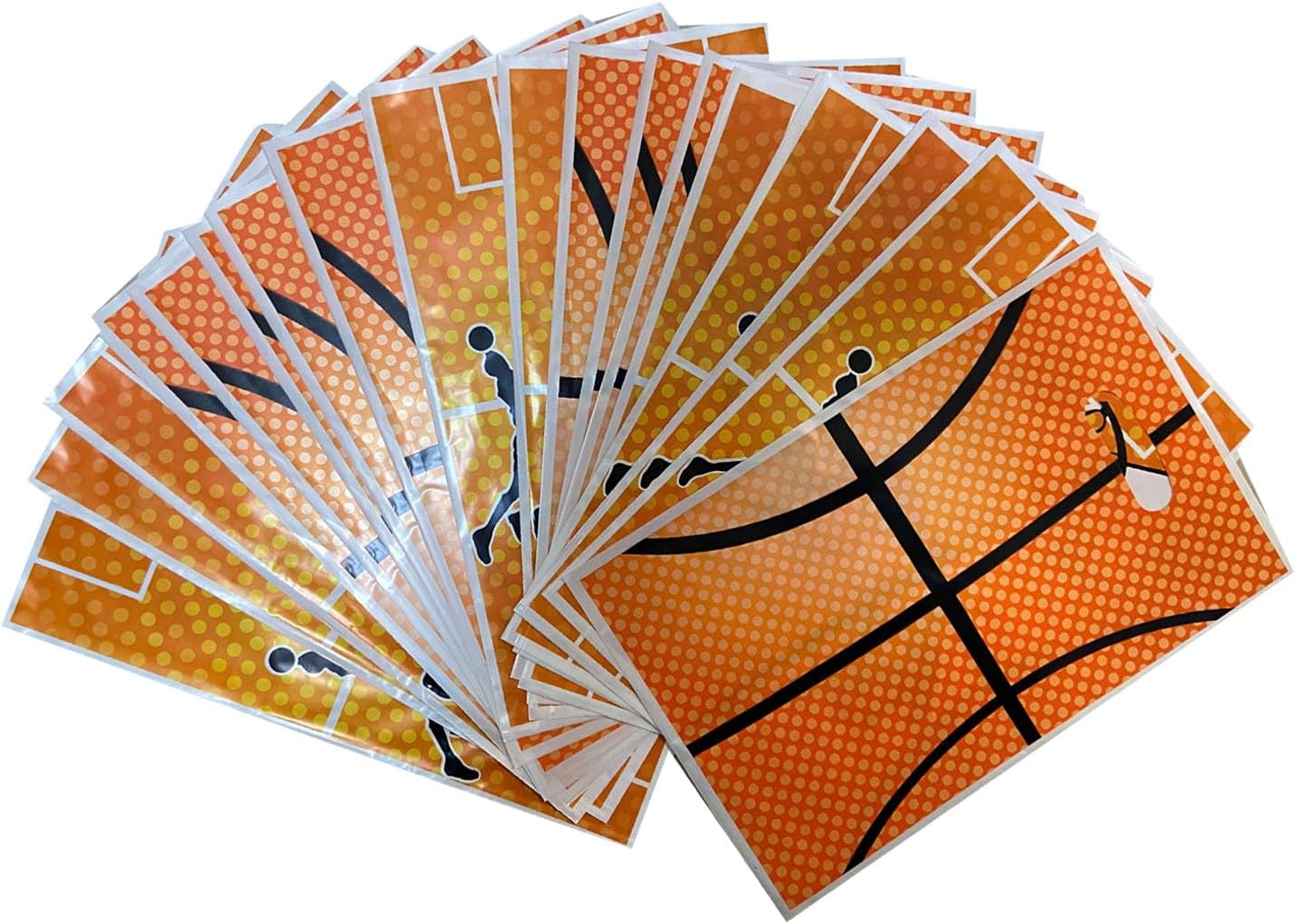 40PCS Basketball Goodie Bags With Two Styles Basketball Treat Candy Bags Plastic Party Favor Bags Basketball Bag for Sports Themed Party - Image 3