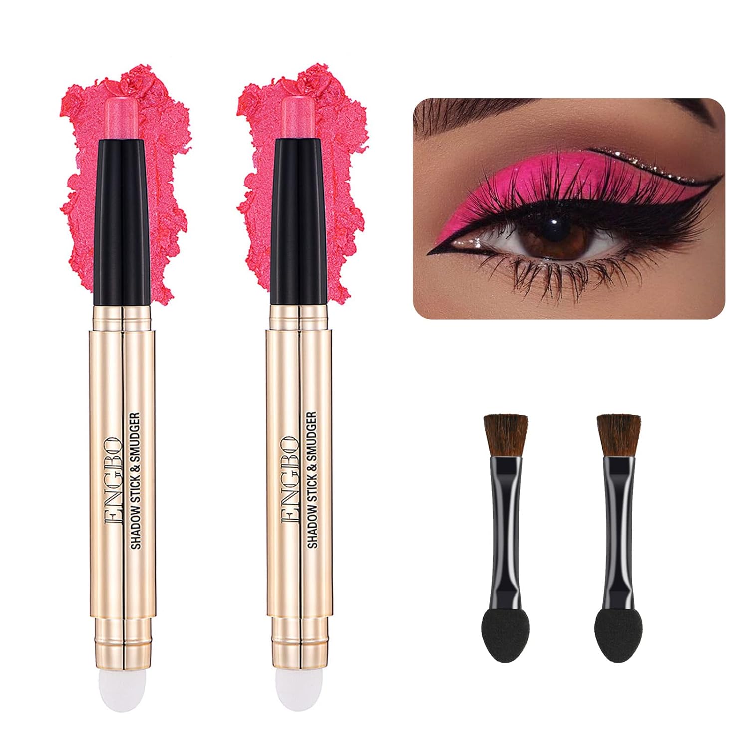 Moakxer 2 in 1 Eye shadow Stick Makeup,Eye Brightener