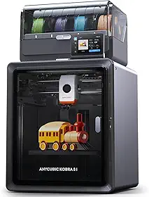 ANYCUBIC Impressora 3D Kobra S1 Combo, Multicolorida, Impressão De Alta Velocidade Máxima 600 Mm/S, Precisão, Funciona Imediatamente, Armazenamento Lacrado, Secagem Inteligente Vários Filamentos, 24