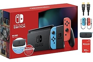 Nintendo Switch 2021 Console: Neon Blue, Neon Red, 32GB Storage, 6.2" Touchscreen,...