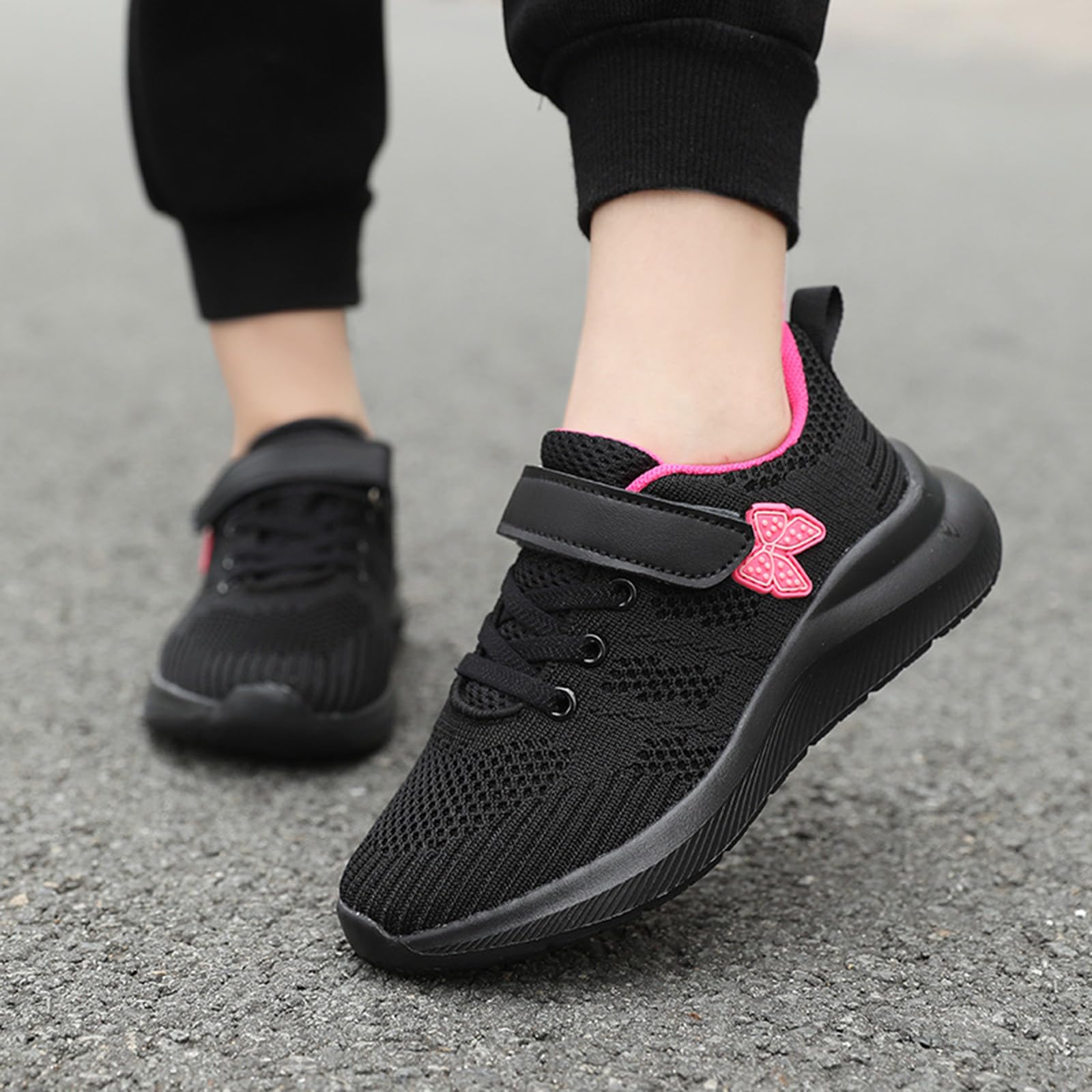 Moda para niñas Zapatos Casuales,Calzado Deportivo Suave Cierre fácil y práctico Transpirable al Calor Zapatillas de Correr Deportivas Suela Antideslizante Uso en Todo el año#Z