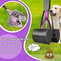 Vista 5 de UPSKY Recogedor de excrementos de 32 pulgadas para perros grandes y pequeños, pala de mango largo con bolsas de desechos, herramienta portátil