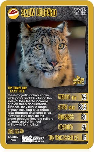 Miniatura 3 de Top Trumps Juego de cartas Awsome Animals - Juegos familiares para niños y adultos - Juegos de aprendizaje - Juegos de cartas para niños para 2