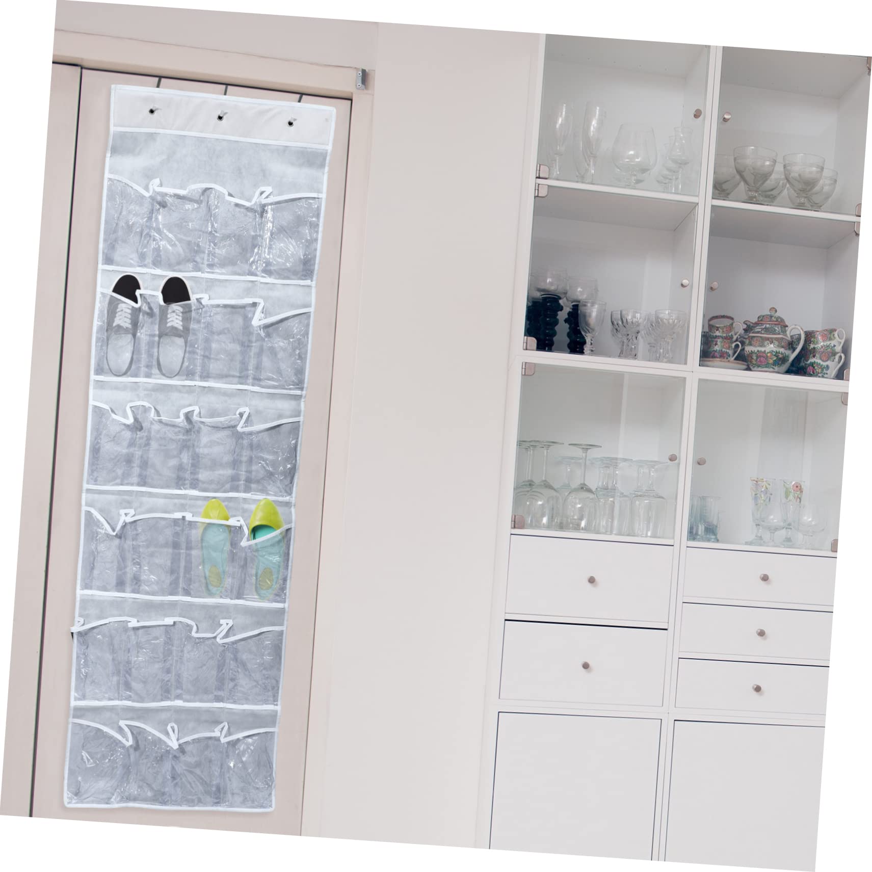 SOESFOUFU Creative Wall Hanging Storage Bag Organizer with Hooks Door Hanging Pockets for Shoes Accessories Space-Saving Design for Home and Closet and Storage