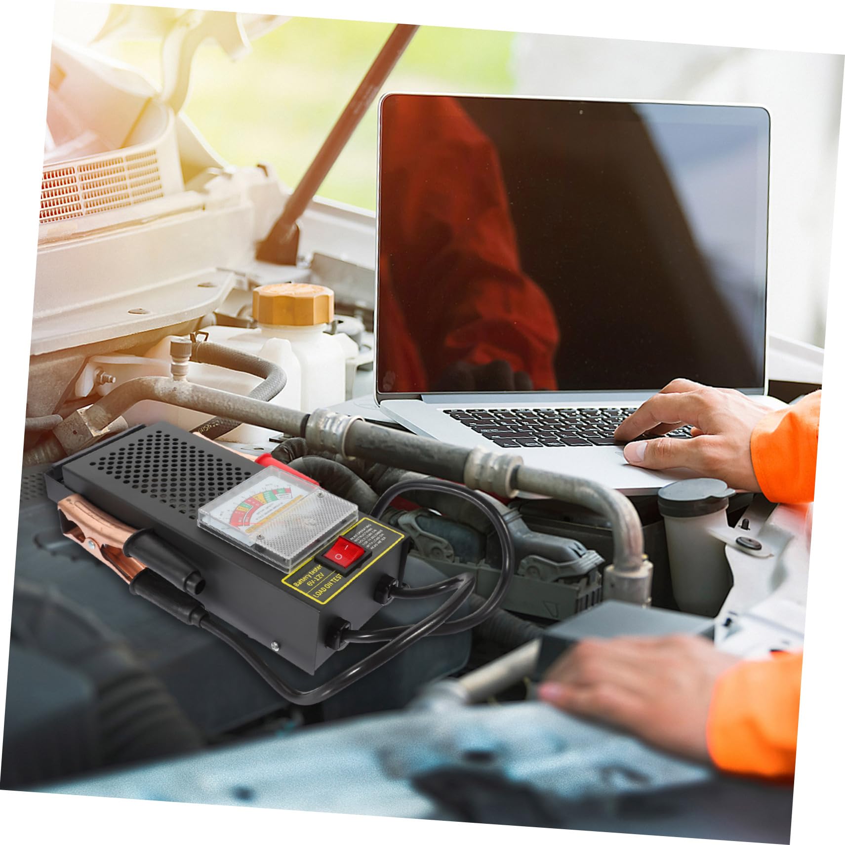 Vaguelly Probador Baterías Coche Analizador Automotriz Herramienta Ligera y Duradera
