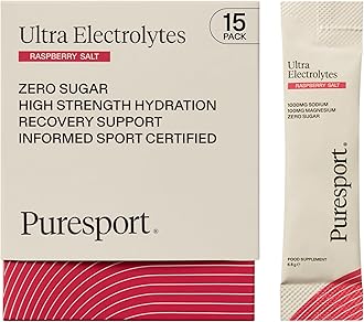 Ultra Electrolytes Hydration Raspberry Salt (15 Pack), High Performance Sugar Free Electrolytes Powder, 1000mg Sodium, Optimise Hydration & Support Muscles, Travel-Friendly Format