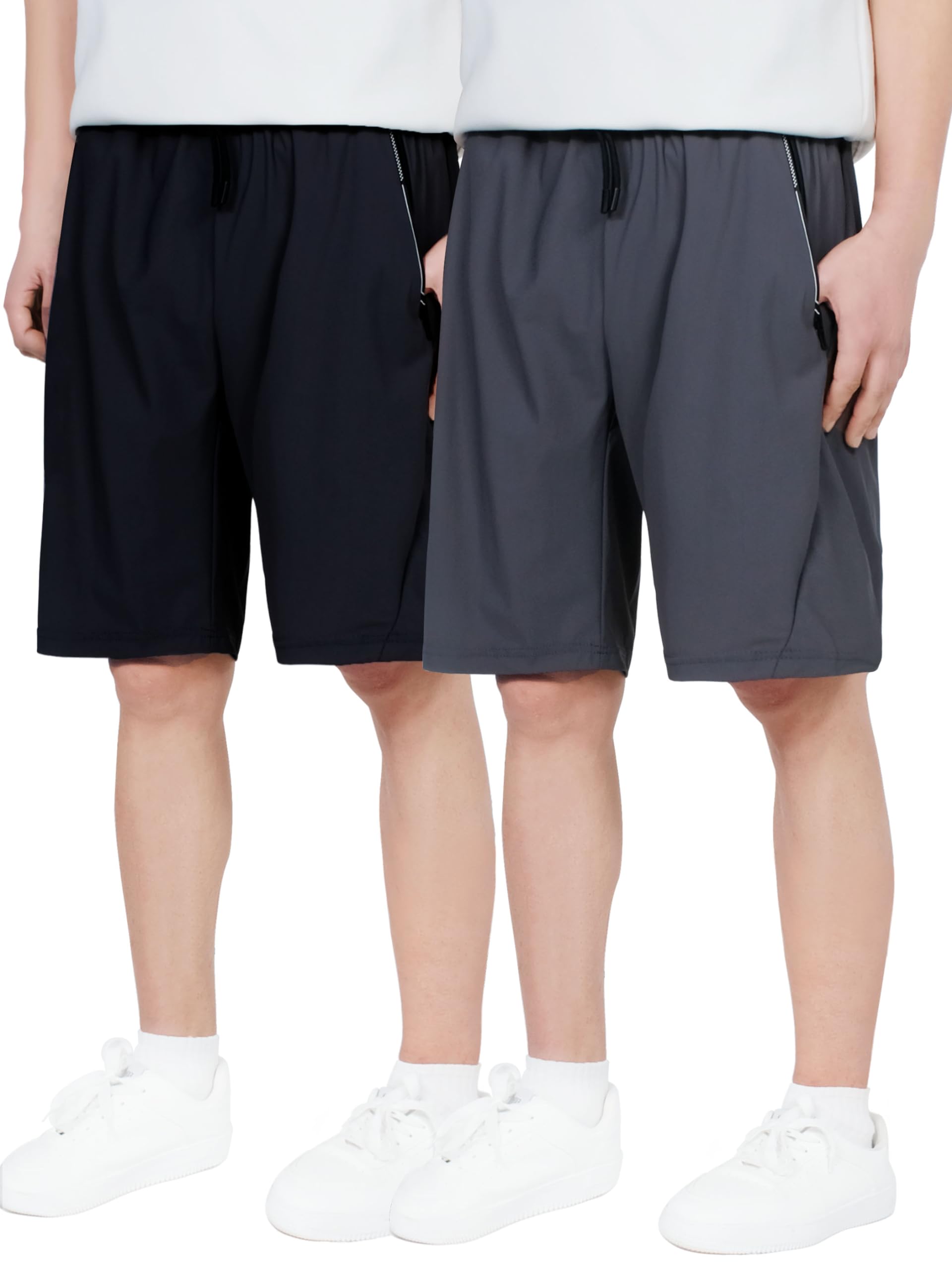 CAMLAKEE Pantalones Cortos de Secado Rápido para Niños, Deportes de Verano