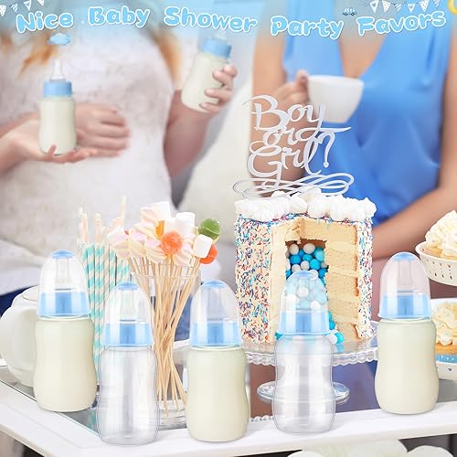 Miniatura 5 de Juego de 30 botellas de regalo para baby shower, juego de bebida, mini botellas de regalo para revelación de género, suministros de fiesta