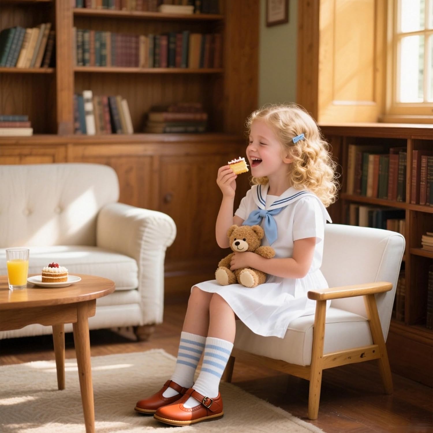 Otter MOMO Toddler Little Girls Oxford Shoes Mary Jane Flat T-Strap School Uniform Party Dress Shoes - Image 3