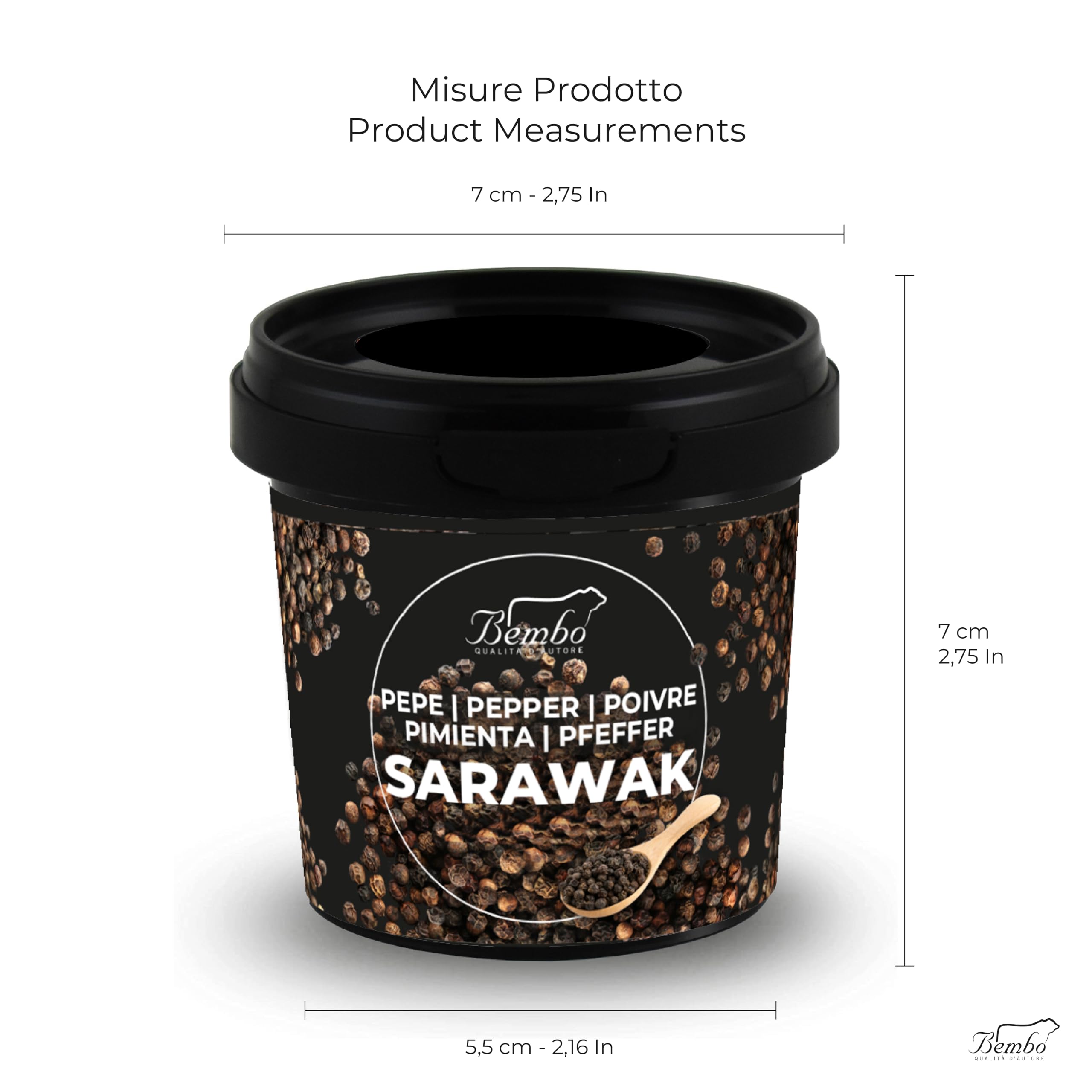 Set Pimientas Gourmet Bembo – 6 Pimientas Raras del Mundo – Pack Especias Regalo – Kit Cocina Gourmet