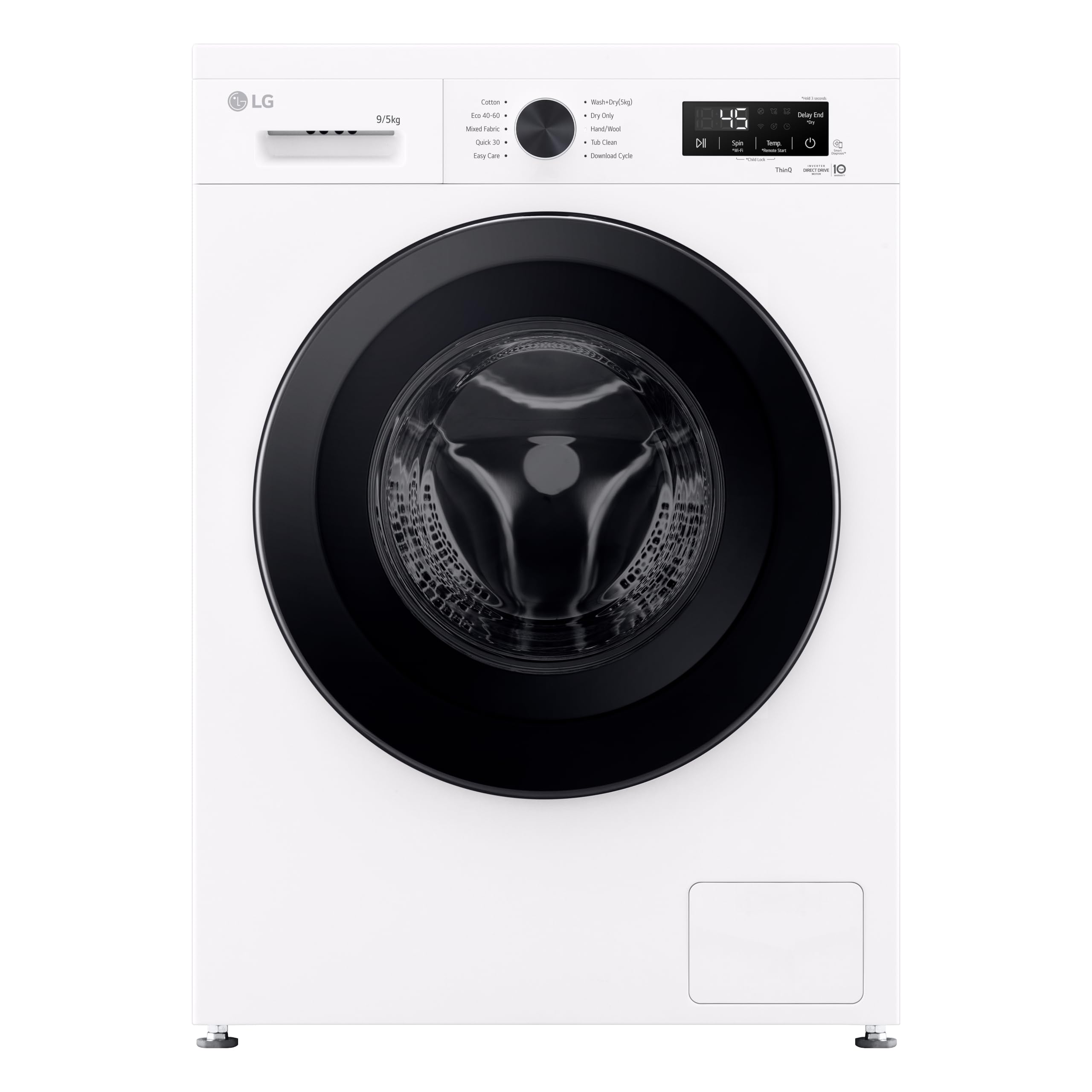 Lg White W4x1095nwk 9Kg/5Kg Washer Dryer, Direct Drive™, A / E Rated