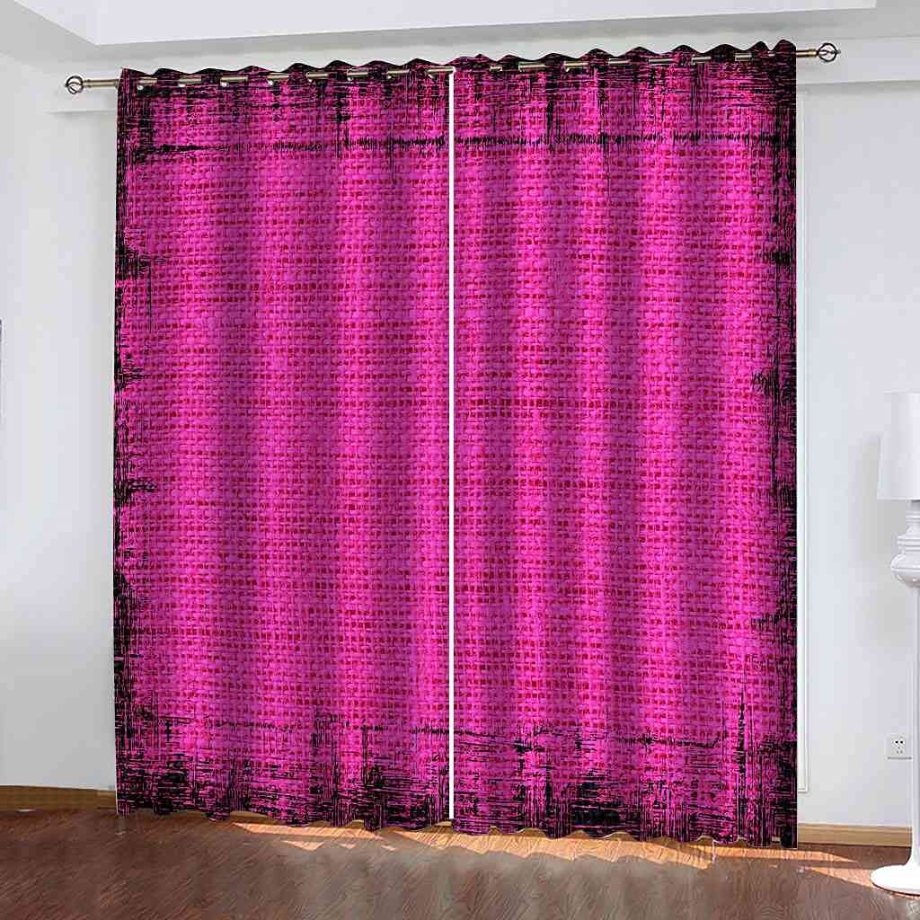 Rideaux occultants 100% polyester isolé thermique phonique rouge 140x160