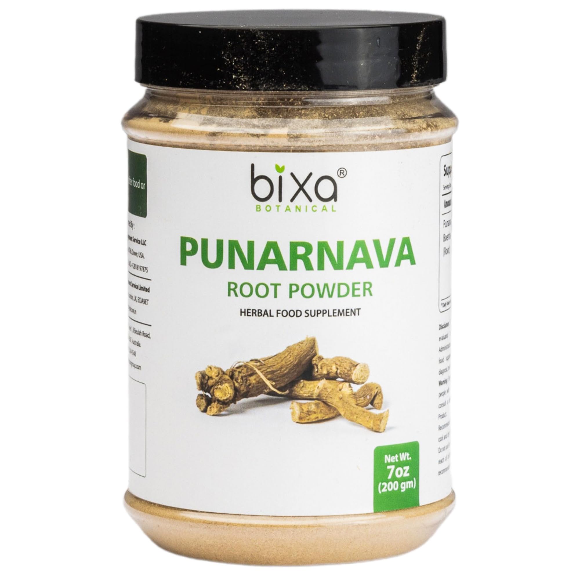 bixa BOTANICAL Punarnava Powder (Boerhavia diffusa) – 200g (7 Oz), Ideal Diuretic | Useful in Ascites and as Emmenagogue | Natural Herbal Supplement to Increases Digestion and Hemoglobin Levels