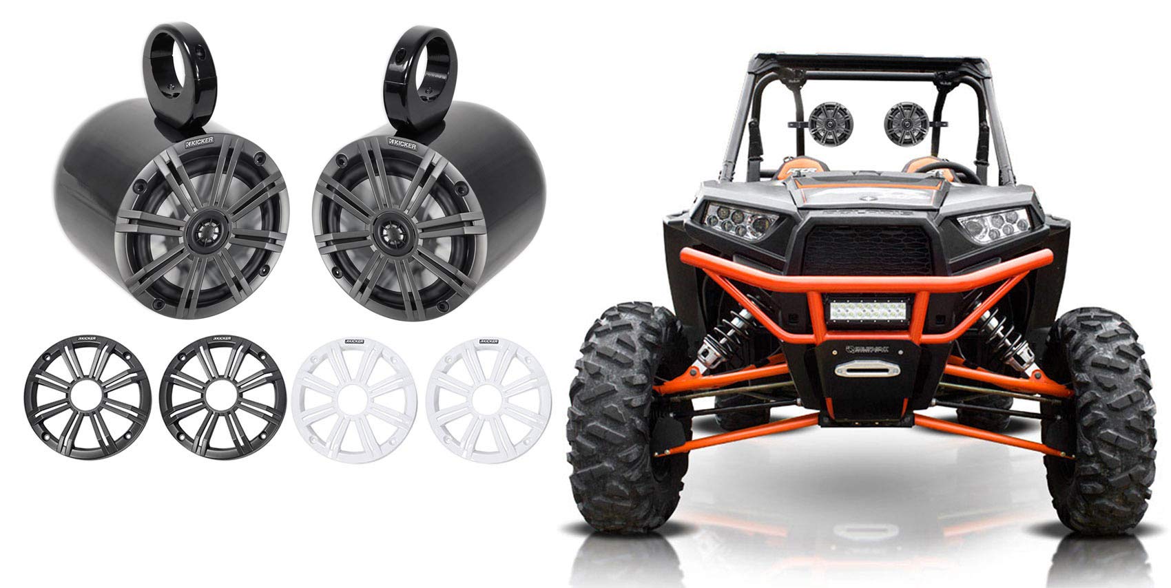 Amazon.co.jp: ペア Kicker 45KM654 6.5インチ 390w マリンボート