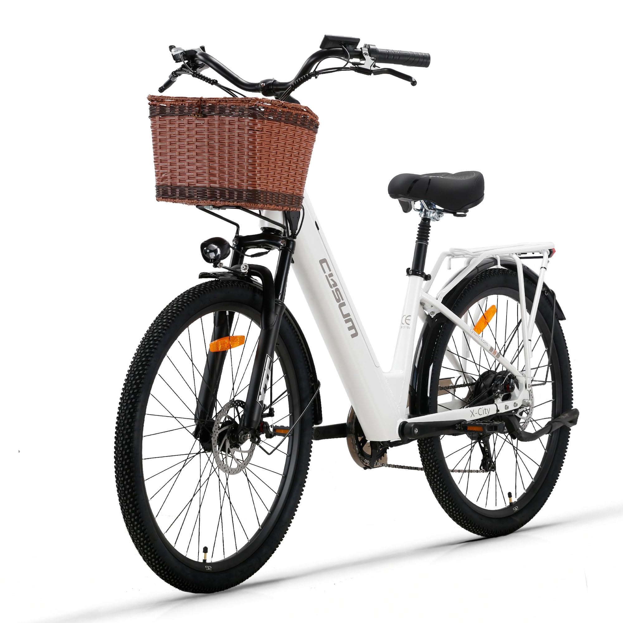 cysum X-City Bici Elettrica per adulti, 26'' city bicicletta elettrica donna uomo, batteria al litio 48 V 10,4 Ah, motore 250 W, 25 km/h, urbano commuting