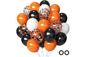 Halloween Balloons Black Orange Balloons Set: Perfect Festive Decor
