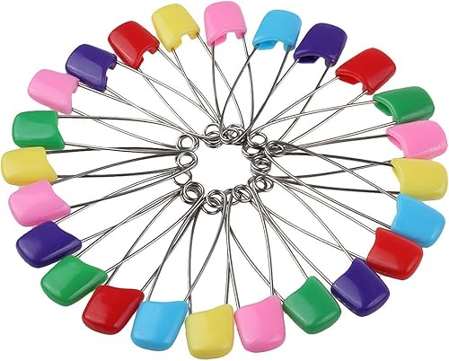 GSHLLO - Pines de pañales para bebé, pasadores de seguridad de colores para niños, 50 unidades