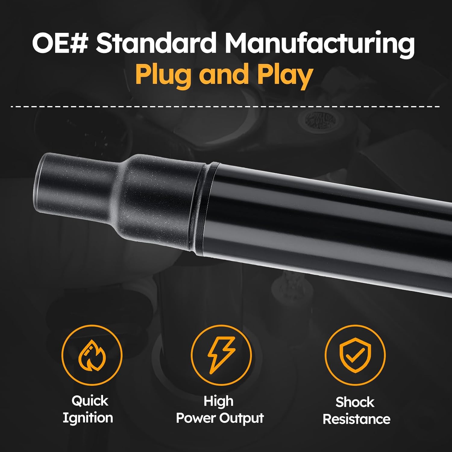 UF230 Ignition Coil Pack Compatible with Toyota Tundra Sequoia LandCruiser 4Runner/Lexus GS430 GX470 LS430 LX470 LX570 SC430 V8 Replaces#C1173 UF493 5C1196 90919-02230 90919-02259(set of 8)