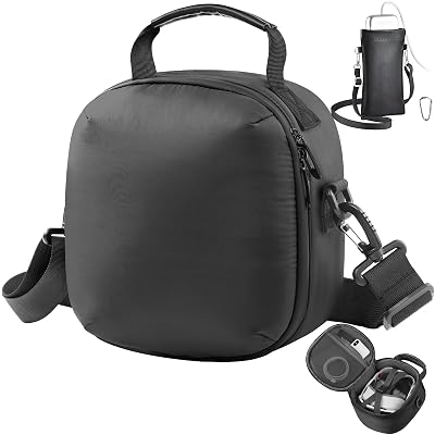 FOREGOER Pouch Designed for Apple Vision Pro Full Protection Portable Travel Case and Storage with Battery Holder - Black…