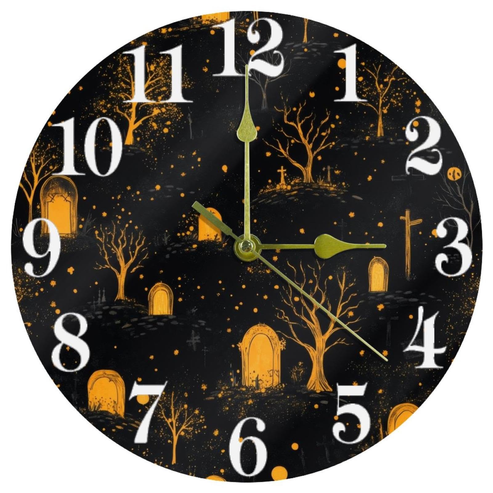 Horloge murale ronde Halloween pour décorer la cuisine et le bureau