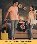 Stuffable Travel Neck Pillow with Hood, Soft Velvet Pillow Stuffable with Clothes, Adjustable Neck Size, Multifunctional Fillable Airplane Travel Neck Pillow for Extra Luggage