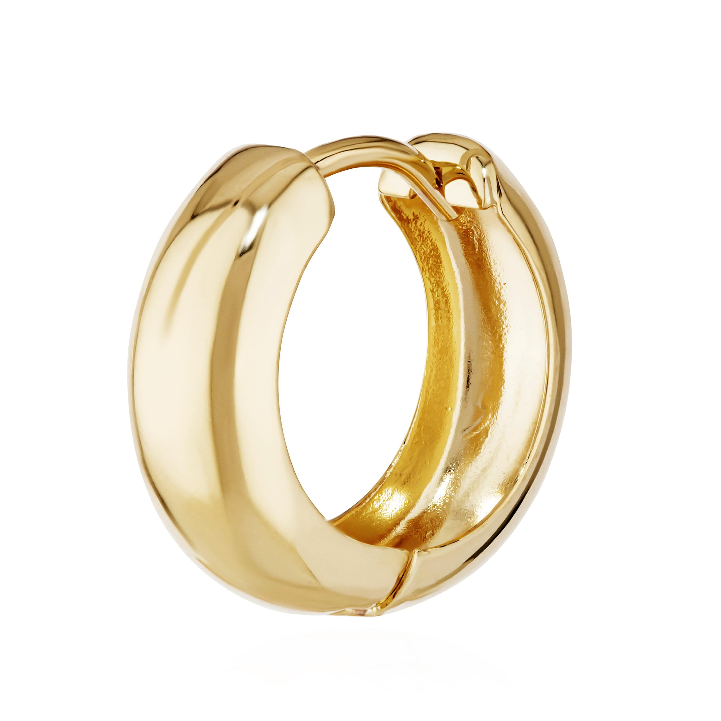 NKlaus einzelne Klappcreole 15 x 5,1mm, 375 Gelbgold