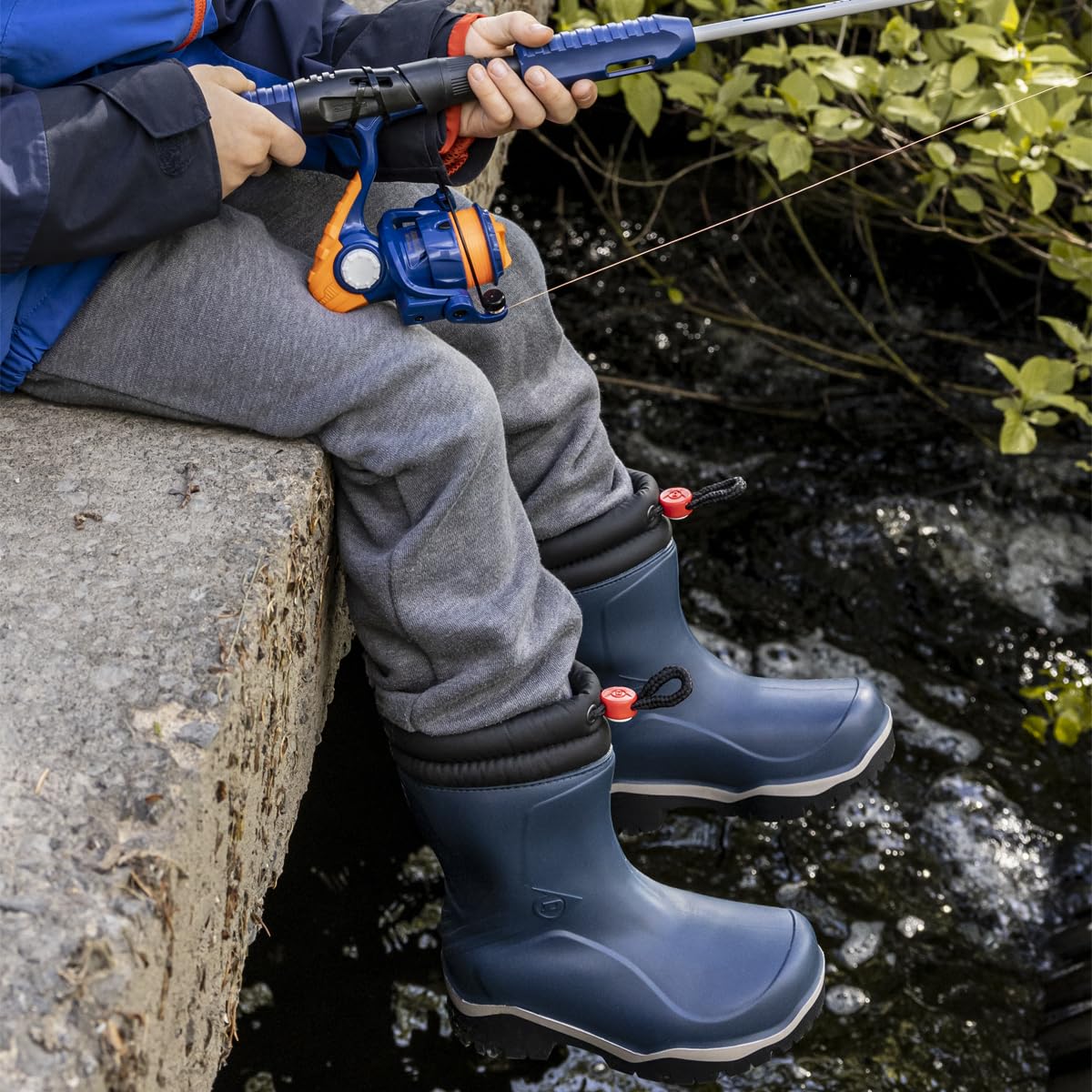 Kids Water Shoes Dunlop Kids Blizzard Blue/Grey/Black Womens