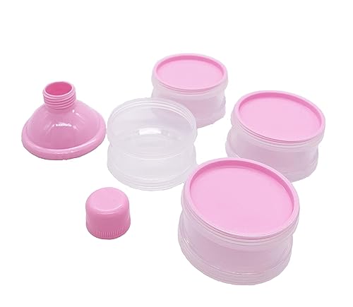 Miniatura 2 de Dispensador de fórmula de leche en polvo antiderrames, recipiente de almacenamiento, rosa (2 piezas)