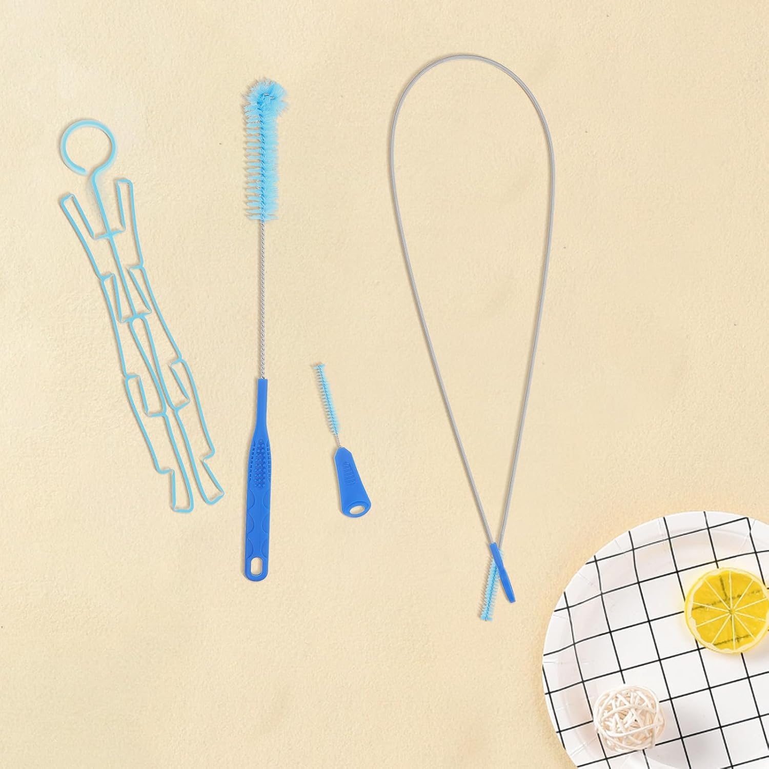 Luxshiny Hydration Pack Cleaning Kit with Bottle Brush Cleaner and Multifunctional Water Bottle Brush, Portable Plastic and Nylon Construction with Collapsible Drying Frame for Outdoor image 5
