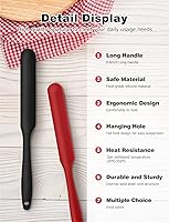 Vista 36 de Jar Spatula, Long Handle Silicone Jar Spatula Scraper for Jar Bottom of Mayo, Cool Whip, Peanut Butter, Condiments（Green/Blue）