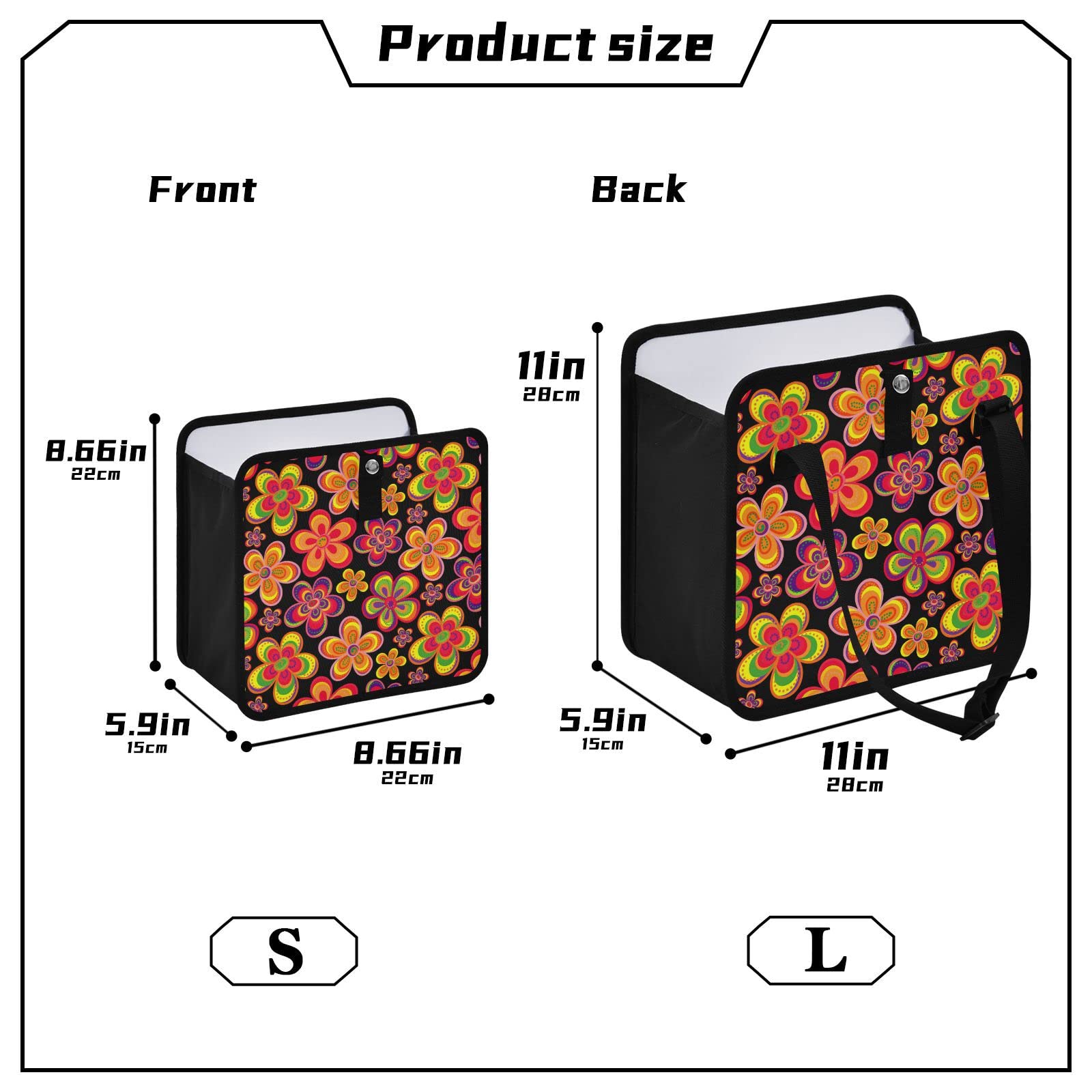SINSEN Car Trash Can With Lid, Truck Garbage Bin And Interior Organizer